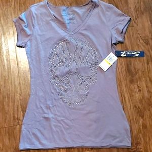 Embellished skull tee